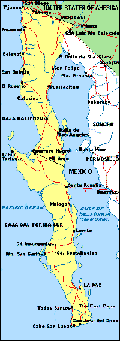 Map of Baja California